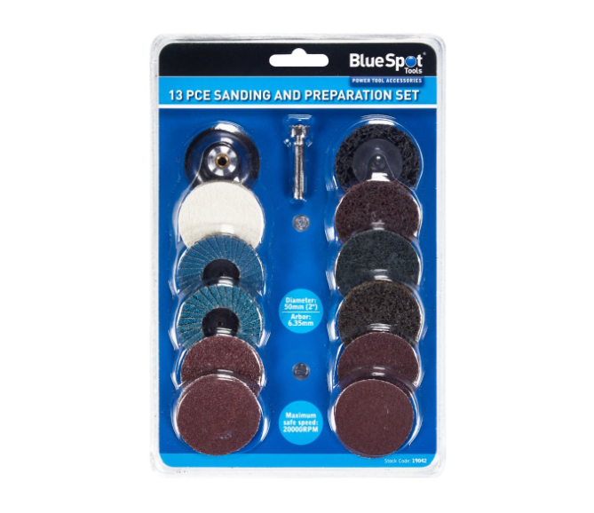 The BlueSpot Tools 12 PCE Sanding And Preparation Set