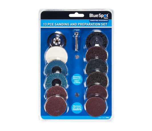 The BlueSpot Tools 12 PCE Sanding And Preparation Set