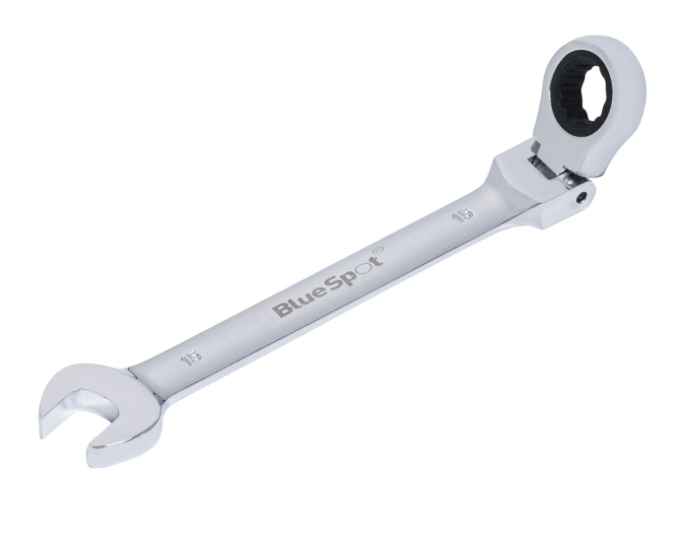 BlueSpot 05111 Flexible Head Ratchet Spanner - 15mm