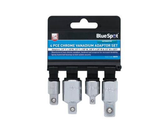 BlueSpot Tools 02078 4pc Chrome Vanadium Adaptor Set