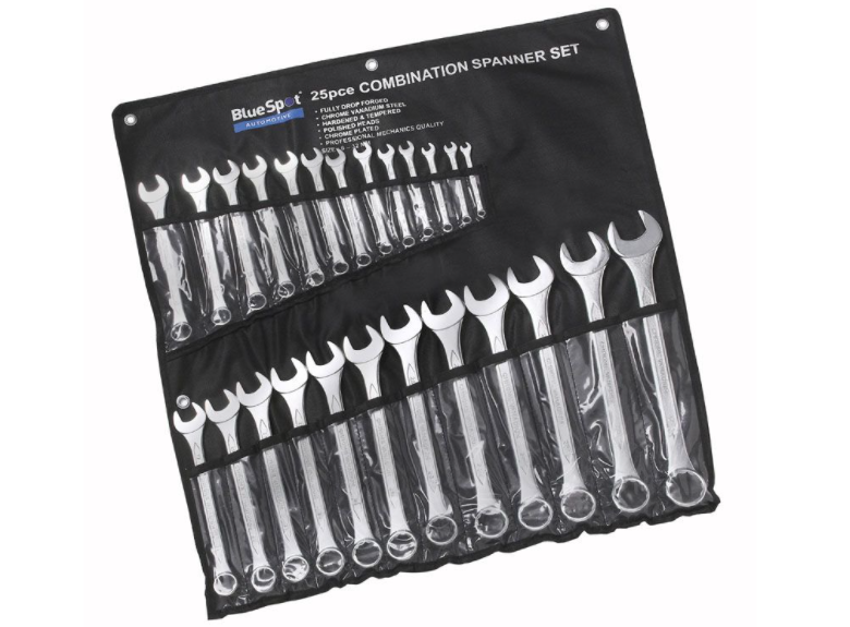 Bluespot 04131 Combination Spanner Set 6-32 mm with Storage Pouch 25 Pack