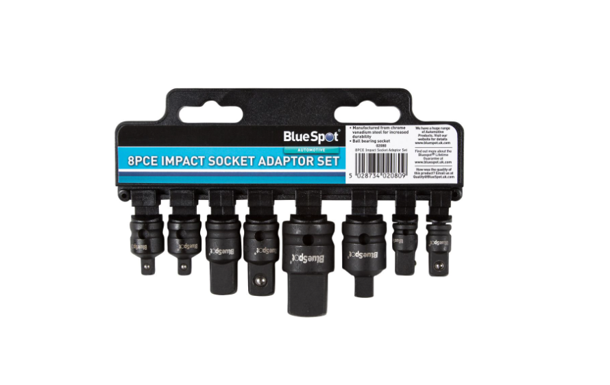 BlueSpot Tools - Impact Socket Adaptor Set 8 Piece 02080