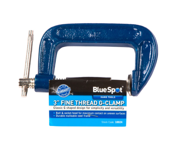 Blue Spot Tools 10024 75MM (3") Fine Thread G-clamp