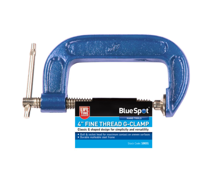 Blue Spot Tools 10031 100MM (4") Fine Thread G-Clamp