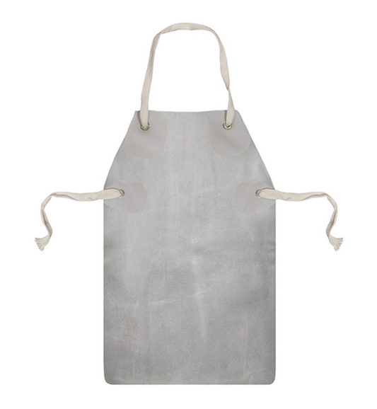 Chrome Leather Apron With Ties 24x36